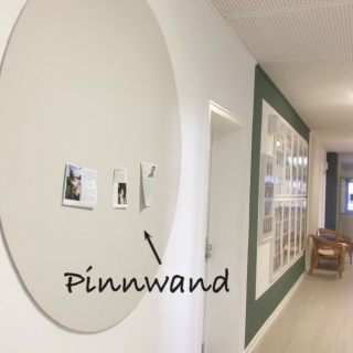 Struktur und Ordnung, Pinnwand seitlich, Gang, Flur Struktur und Ordnung, Pinnwand seitlich, Gang, Flur